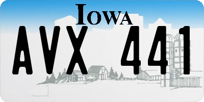 IA license plate AVX441