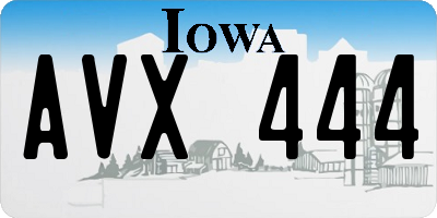 IA license plate AVX444
