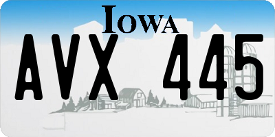 IA license plate AVX445
