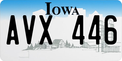 IA license plate AVX446