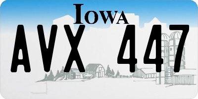 IA license plate AVX447