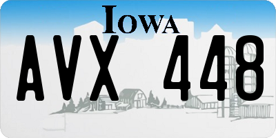 IA license plate AVX448
