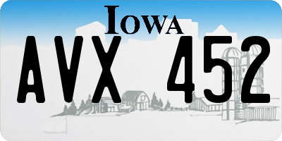 IA license plate AVX452
