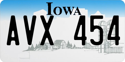 IA license plate AVX454