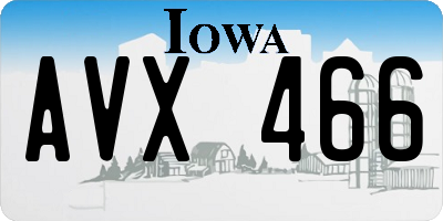 IA license plate AVX466