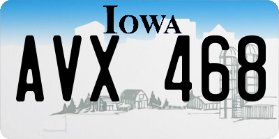 IA license plate AVX468