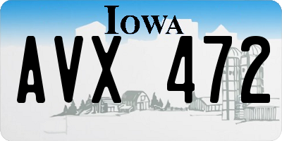 IA license plate AVX472