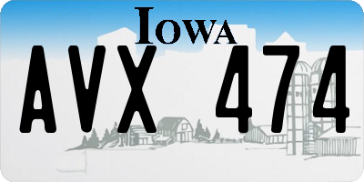 IA license plate AVX474