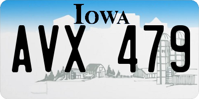 IA license plate AVX479