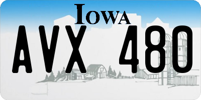 IA license plate AVX480