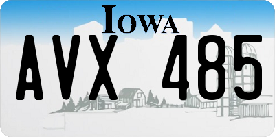 IA license plate AVX485