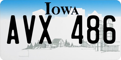 IA license plate AVX486
