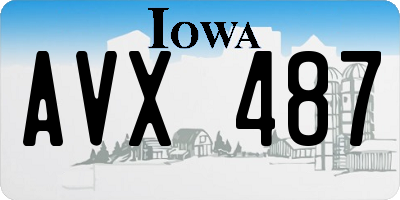 IA license plate AVX487
