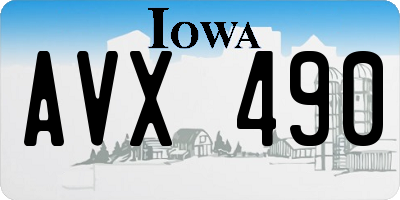 IA license plate AVX490