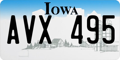IA license plate AVX495