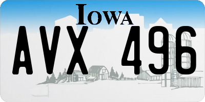 IA license plate AVX496