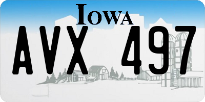 IA license plate AVX497