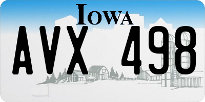 IA license plate AVX498