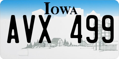 IA license plate AVX499