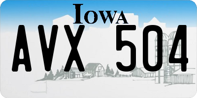 IA license plate AVX504