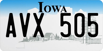 IA license plate AVX505