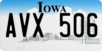 IA license plate AVX506