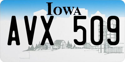 IA license plate AVX509