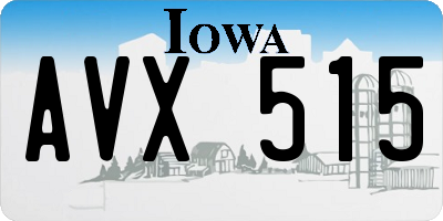 IA license plate AVX515