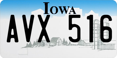 IA license plate AVX516