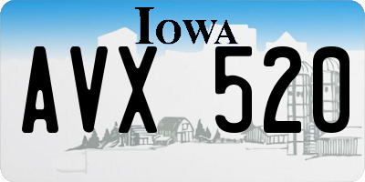 IA license plate AVX520