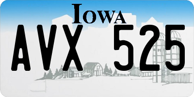 IA license plate AVX525
