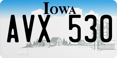IA license plate AVX530