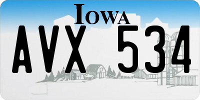 IA license plate AVX534