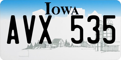 IA license plate AVX535