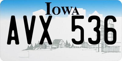 IA license plate AVX536