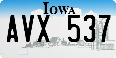 IA license plate AVX537