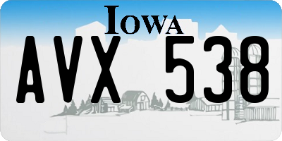 IA license plate AVX538