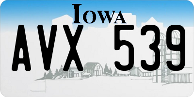IA license plate AVX539