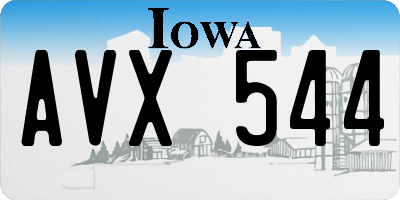 IA license plate AVX544