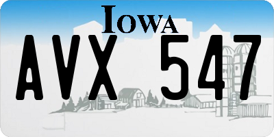 IA license plate AVX547