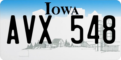 IA license plate AVX548