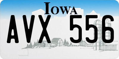 IA license plate AVX556