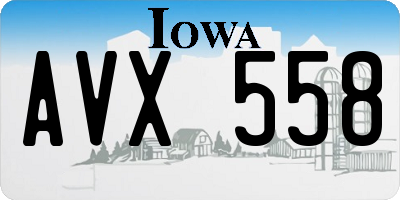 IA license plate AVX558