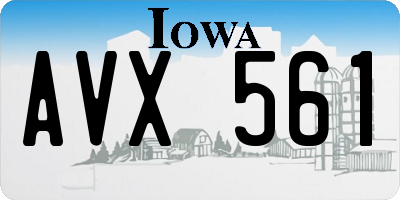 IA license plate AVX561