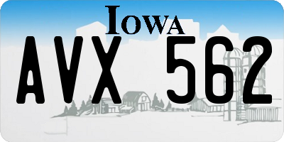 IA license plate AVX562