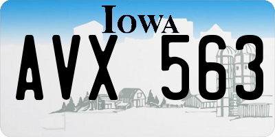 IA license plate AVX563