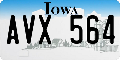 IA license plate AVX564