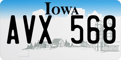 IA license plate AVX568