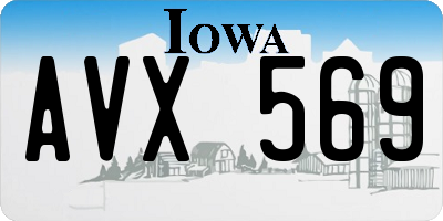 IA license plate AVX569