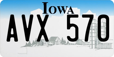 IA license plate AVX570